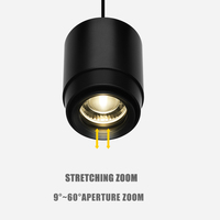 Luminaire suspendu LED COB moderne 10W orientable et réglable en hauteur, à montage en surface, pour l'éclairage des hôtels et restaurants