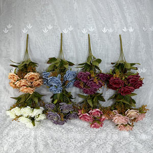 Usine En Gros Grand Bouquet 7 <span class=keywords><strong>Hugo</strong></span> Roses 8 cm De Diamètre Artificielle Automne Couleur Mariage Halloween Nouvel An Saint Valentin - Product Image 5