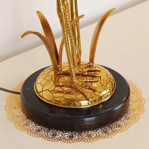 Lampada da Tavolo <span class=keywords><strong>con</strong></span> Corvo Coronato in Bronzo, <span class=keywords><strong>Paralume</strong></span> <span class=keywords><strong>con</strong></span> <span class=keywords><strong>Perline</strong></span> di Cristallo e Nappine, Lampade da Comodino Dimmerabili, Illuminazione Decorativa - Product Image 4