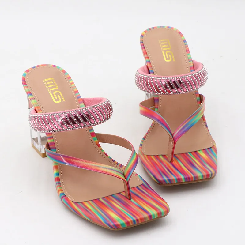 SH017 Trendy New Sexy Slippers Designer Ladies High Heel Sandals
