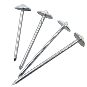 Vástago trenzado Cabeza de paraguas Techo corrugado Hierro galvanizado Metal Clavos resistentes al óxido Material de rodamiento de <span class=keywords><strong>bolas</strong></span> - Product Image 2