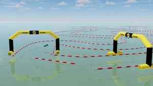 Piste de course aquatique en plastique HDPE avec logo personnalisé, piste de karting extérieure, obstacle, clôture de course à distance pour karting et bateaux - Product Image 6