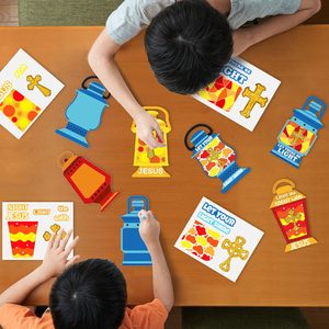 Pegatina <span class=keywords><strong>de</strong></span> verso bíblico, tarjeta religiosa y pegatina, adornos cruzados, Kit <span class=keywords><strong>de</strong></span> artesanía <span class=keywords><strong>de</strong></span> lámpara <span class=keywords><strong>de</strong></span> aceite DIY para Aula <span class=keywords><strong>de</strong></span> Escuela Dominical - Product Image 4