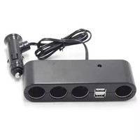 120W Max 12-24V 10A multifonction 4 voies allume-cigare multi-prise chargeur de voiture double USB allume-cigare adaptateur séparateur