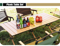 Fabrik-Großhandel Leichtgewichtiger Klappbarer Camping-Tisch-Stuhl-Set Tragbarer Eierroll-Tisch Outdoor-Picknick-Möbel