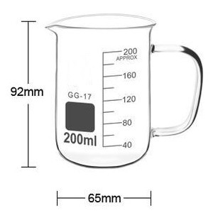 उच्च बोरोसिलिकेट 3.3 प्रयोगशाला ग्लेसवेयर ने हैंडल के साथ स्नातक किया बीकर - Product Image 4