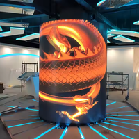 Panneau visuel mou de colonne de mur de module d'écran cylindrique polychrome d'affichage à LED flexible d'intérieur coloré P2.5