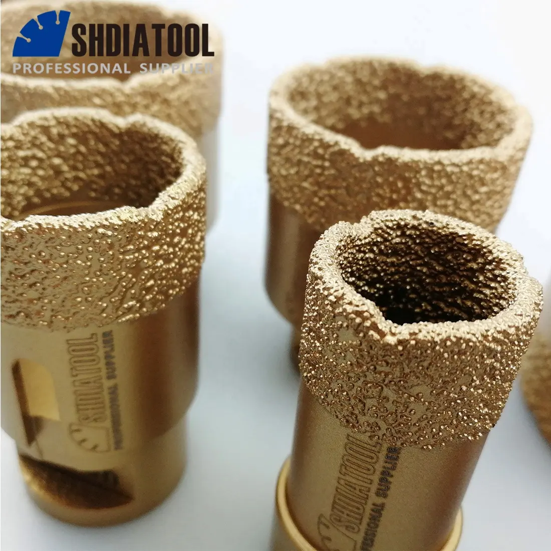 SHDIATOOL 20MM-150MM M14 Rosca Vacuum Brazed Núcleo Broca Bits Diamante Broca Buraco Cortador Para Angle Grinder