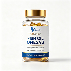 Capsules de Gel Doux d'Huile de Poisson Oméga 3 avec Logo Personnalisé, 90 Unités, Force Maximale, avec DHA, Soutien à la Santé Cérébrale, Complément Alimentaire - Product Image 1