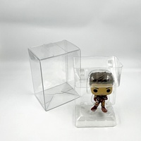 Kotak Display Plastik Transparan Pop Protector untuk Figur Funko Pop, Kotak Akrilik Tahan Lama, Dapat Ditumpuk, Logo Kustom Tersedia