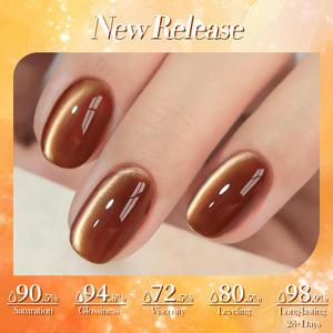 Vente directe d'usine : Vernis gel UV non toxique, série œil de chat or cassé 6 couleurs - Product Image 6