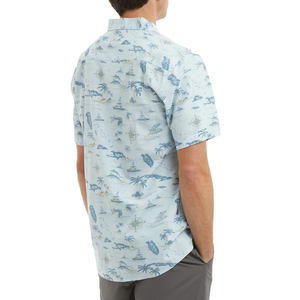 Camisa de pesca con capucha, diseño personalizado, estampado Ripstop, para tallas grandes y altas, bordada, perforada, con botones. - Product Image 3