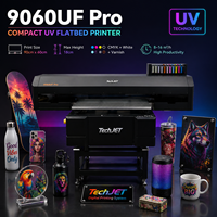 Impresora UV TechJet Inkjet A1 de tamaño compacto 9060, impresora UV para carcasas de teléfono de cuero, impresora para artículos promocionales en venta