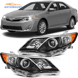 Karya bộ phận cơ thể tự động Bộ phận Đèn Pha Xe Lắp Ráp Halogen phía trước đèn pha đèn pha cho Toyota Camry 2012 2013 2014 Đen - Product Image 1