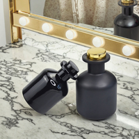 Vente en gros nouvelle bouteille diffuseur d'huile de parfum en verre vide bouteille d'huile de parfum diffuseur noir mat pour diffuseurs
