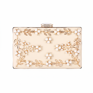 Bolso de Mano Acrílico de Diseño de Alta Gama en Forma de Semicírculo, Bolso de Moda para Bodas, Cenas y Fiestas, Bolso Creativo con Pliegues 3D - Product Image 1