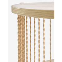 Table basse en corde de fibres naturelles écologique pour salon, table ronde en rotin, deux tables d'appoint, style bohème, 2 niveaux, moderne