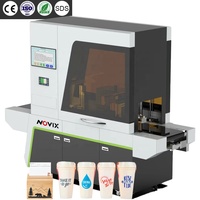 Imprimante numérique UV à passage unique NOVIX de haute qualité, à faible coût, pour l'impression sur gobelets en plastique, CMJN, avec imprimante UV à passage unique pour gobelets jetables