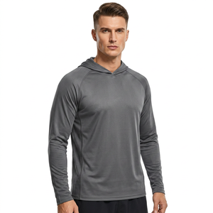 Sweat à capuche de pêche pour homme en polyester et élasthanne avec logo personnalisé, masque intégré, manches longues, séchage rapide, respirant, UPF 50+, 220g - Product Image 1
