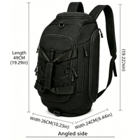 Sac à dos tactique multifonctionnel personnalisé à trois usages, grande capacité, unisexe, extérieur, polyester, fermeture à glissière et à fermoir, fitness