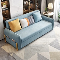 Sofá Cama Modular de Lujo, Moderno, Accesible, Multifuncional, Plegable, de Metal y Tela, para Sala de Estar, con Conexión a Internet
