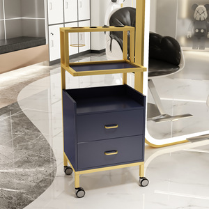 Chariot de rangement pour salon de coiffure, chariot utilitaire roulant avec tiroirs pour studio de beauté - Product Image 2