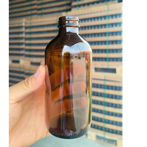 कोम्बुचा पेय के लिए एम्बर ग्लास की बोतल अनुकूलन योग्य स्क्रू कैप स्क्रीन प्रिंटिंग 50/100/150/200 एमएल वॉल्यूम एम्बर - Product Image 4