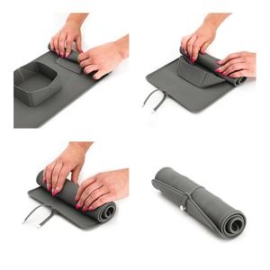 Accessori per animali domestici Logo personalizzato OEM pieghevole portatile pieghevole cibo per gatti e mangiatoia acqua da viaggio in Silicone doppio cane ciotola - Product Image 3