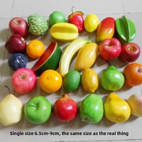 Realistiche kleurrijke milieuvriendelijke lichtgewicht kunstmatige fruit- en groenten van schuim voor thuis, feestjes, supermarkten, Thanksgiving en Kerstmis