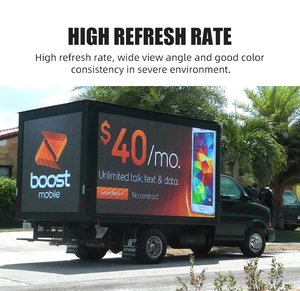 Ngoài trời độ sáng cao đầy đủ màu sắc P6/P8/P10 xe gắn hai mặt biển quảng cáo dẫn Màn hình hiển thị quảng cáo xe tải IP65 - Product Image 3