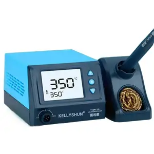 KELLYSHUN T12 75W 전기 납땜 인두 일정 온도 조절 가능 용접 수리 디지털 디스플레이 SMD REWORK 스테이션