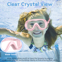 Lunettes de natation anti-buée en silicone souple pour enfants et adolescents Grande conception de dessin animé pour les nageurs
