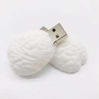 Nuevo Gadget forma personalizada USB 2,0 Memory Stick Usb Flash Thumb Drive cerebro Corazón Pulmón forma PVC USB Pendrive divertido disco flash 8GB