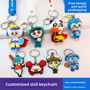 Porte-clés en caoutchouc personnalisé, logo 3D, pendentif dessin animé, personnalisation souple - Product Image 2