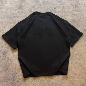 Y2K américain rétro Dtg impression motif conception ample t-shirt décontracté Harajuku haute rue hommes manches courtes - Product Image 6