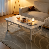 Table à manger pliable en bois, design rectangulaire pour petits espaces, table basse portable, imperméable et écologique