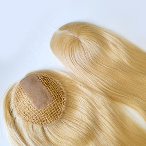 Haarstukje van visnet, Zwitsers kant, zijde, met geïntegreerd visnet, natuurlijk mensenhaar, voor vrouwen - Product Image 4