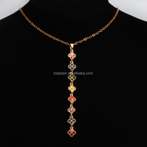 Collana da Donna alla Moda in Acciaio Inossidabile con Zirconio, Placcata in Oro 18k - Gioiello Resistente allo Sbiadimento, Vendita all'Ingrosso - Product Image 1