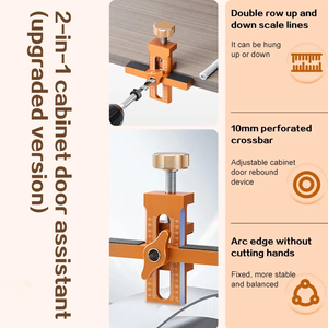 Chính xác phụ trợ định vị nội các phần cứng cho Diy gỗ làm việc có thể điều chỉnh cửa tủ gắn Jig dụng cụ cầm tay - Product Image 4