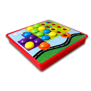 Pegboard puzzle peg jeu en plastique bouton champignon ongles puzzle jouets - Product Image 1