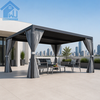 Pergola en aluminium robuste Sweet Home avec toit motorisé réglable, imperméable, pour hôtel, restaurant, complexe hôtelier