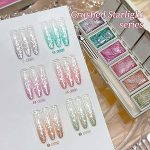 <span class=keywords><strong>MORDA</strong></span> 2025 il nuovo Glitter liquido Non tossico a LED francese a lunga durata lampeggiante a sei griglie di Starlight serie Gel di smalto solido - Product Image 3