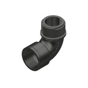Gomito filettato maschio-femmina a 90 gradi da 3/4 di pollice per sistemi HVAC - Product Image 1