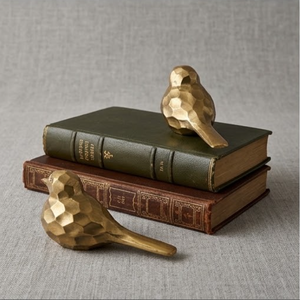 Figuras de Pájaros de Latón Facetado BIG - Juego de Decoración Geométrica Moderna para Mesa (19CM X 7.5CM X 13CM) - Product Image 3