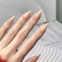 Faux Ongles Amande Ultra-fins en Acrylique Couleur Unie de Haute Qualité (24 pièces) pour Vente en Gros Personnalisée