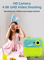 Cámara de Impresión Instantánea para Niños SourcingArk, Unicornio/Dinosaurio, Pantalla IPS de 2 Pulgadas, Foto y Video HD, Batería de 1600 mAh, Juguete Portátil, Regalo Q5