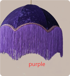 Lampe suspendue bohème à pompons, abat-jour en tissu, lampe suspendue vintage en textile pour restaurant, hôtel, projet commercial - Product Image 6