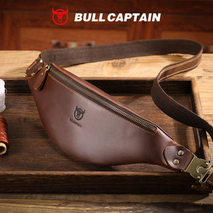 กระเป๋าคาดเอวหนังแท้ BULLCAPTAIN Classic สำหรับผู้ชาย แบบสะพายไหล่/คาดเอว พร้อมตัวล็อคแบบปลดเร็ว - Product Image 1