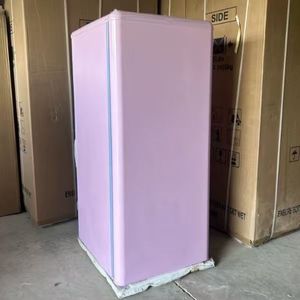 Réfrigérateur vertical rose de 200L, entièrement fermé refroidi à l'air sans gel, adapté aux réfrigérateurs verticaux familiaux à givre complet - Product Image 1