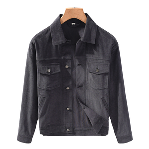 Abrigo Largo de Invierno para Hombre, Estilo Casual Americano Retro, Cierre de Botón, Cuello Camisero, de Pana, Cortavientos, para Trabajo - Product Image 4